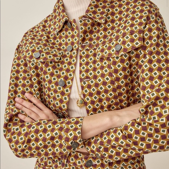 NWT Reformation Cora Shrunken Denim Jacket - Picture 2 of 6